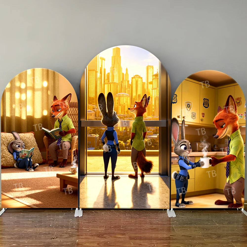 Disney Zootopia Nick & Judy City View Daily Life Arch Backdrop Cover Decor Photo Booth Prop for Birthday and Kids Party
Disney Zootopia Nick & Judy City View Daily Life Arch Backdrop Cover Decor Photo Booth Prop for Birthday and Kids Party