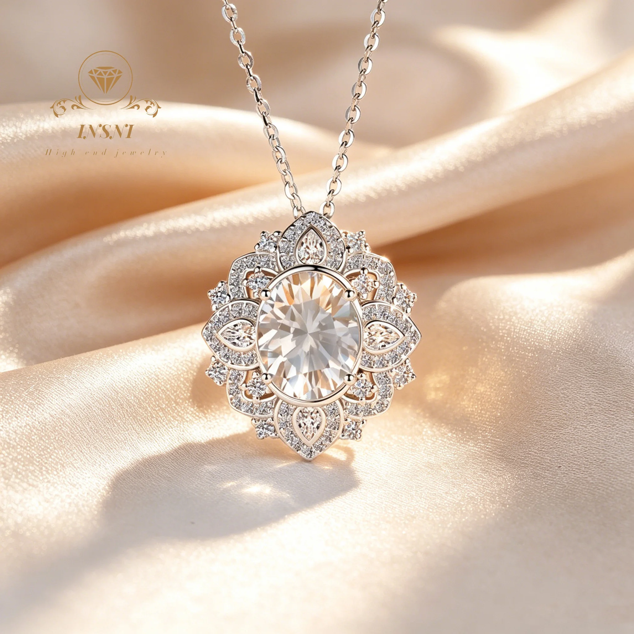 S925 Sterling Silver Necklace Bright 3 Carat GRA Moissanite Pendant Collarbone Chain Affordable Light Luxury Jewelry Gift Women
S925 Sterling Silver Necklace Bright 3 Carat GRA Moissanite Pendant Collarbone Chain Affordable Light Luxury Jewelry Gift Women