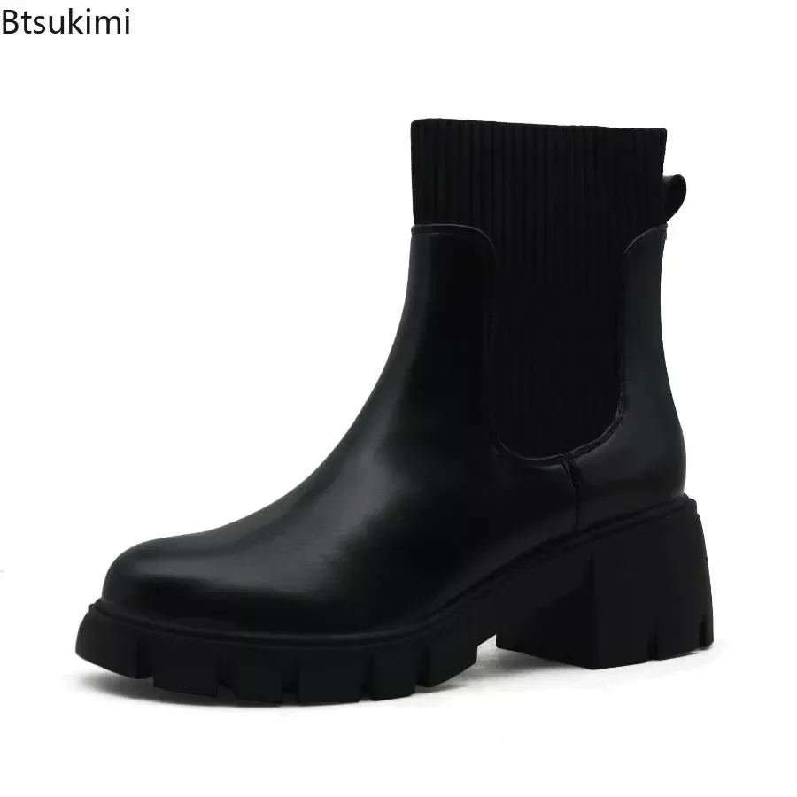 New 2024 Women's Fashion Chelsea Short Boots British Style Thick Bottom Round Toe Women's Large Size Ankle Boots Botines Mujer
New 2024 Women's Fashion Chelsea Short Boots British Style Thick Bottom Round Toe Women's Large Size Ankle Boots Botines Mujer