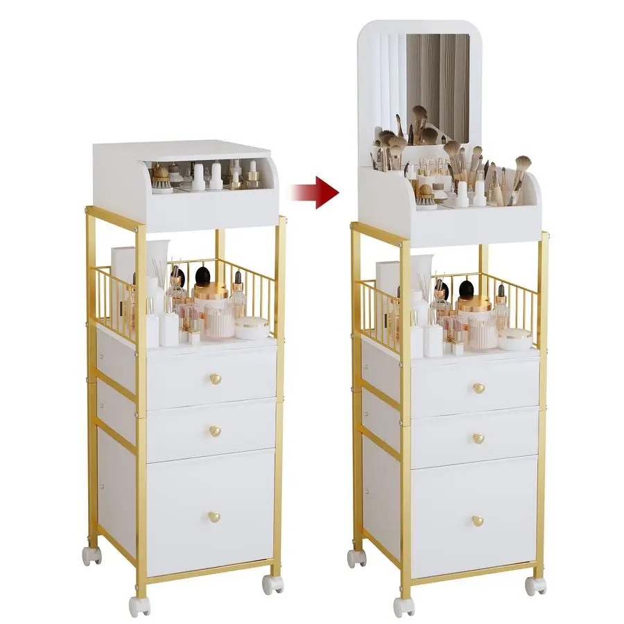 Cart Organizer with Mirror, Large Floor Skincare Organizers Make Up OrganizersVanity Storage Organizer Cosmetic Display Cases H
Cart Organizer with Mirror, Large Floor Skincare Organizers Make Up OrganizersVanity Storage Organizer Cosmetic Display Cases H