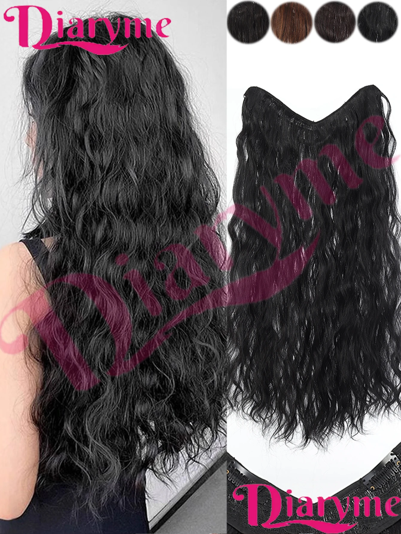 Женские синтетические накладные пряди для волос V-образной формы, пряди с эффектом водной волны, доступны в различных длинах и цветах, дизайн с клипсами BB, не обычные.
Женские синтетические накладные пряди для волос V-образной формы, пряди с эффектом водной волны, доступны в различных длинах и цветах, дизайн с клипсами BB, не обычные.