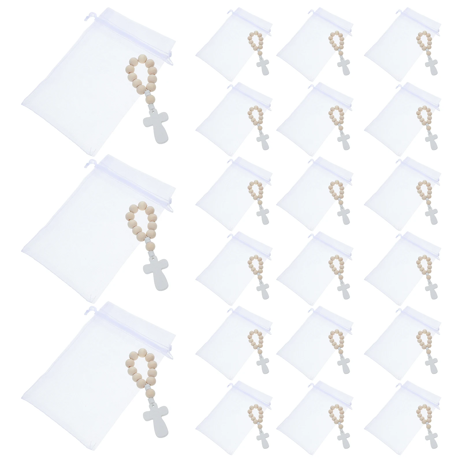 Blessing Bead Set 40 Sets Smooth Wooden Rosary Bracelets Cross Charms Catholic Religious Items Baby Baptism Party Favor
Blessing Bead Set 40 Sets Smooth Wooden Rosary Bracelets Cross Charms Catholic Religious Items Baby Baptism Party Favor