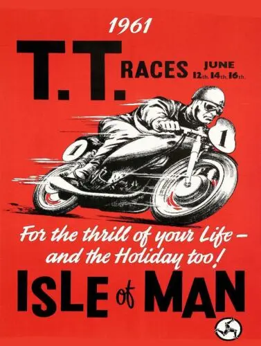 TT Race June 1961, металлический налет/знак паб, бар, мужская пещера, новый подарок
TT Race June 1961, металлический налет/знак паб, бар, мужская пещера, новый подарок