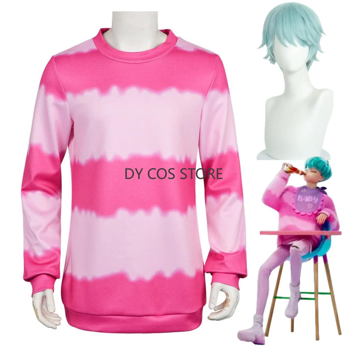 Anime Movies Hunters Saja Boys Baby Cosplay Costume Pink Long Sleeves Stripe Tops Hoodies Wig Man Woman Daily Leisure Suit
Anime Movies Hunters Saja Boys Baby Cosplay Costume Pink Long Sleeves Stripe Tops Hoodies Wig Man Woman Daily Leisure Suit