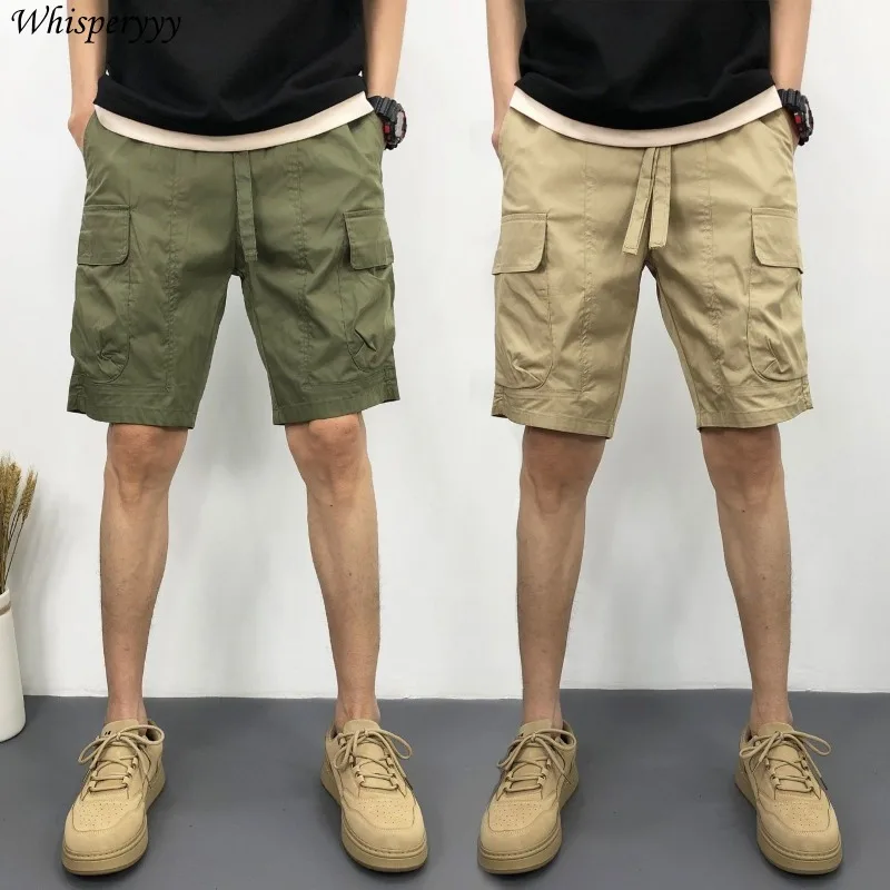 Summer Men's Beach Cargo Shorts Casual Straight Tooling Five-point Pants Male Solid Color Pocket Drawstring Gym Shorts Men
Summer Men's Beach Cargo Shorts Casual Straight Tooling Five-point Pants Male Solid Color Pocket Drawstring Gym Shorts Men