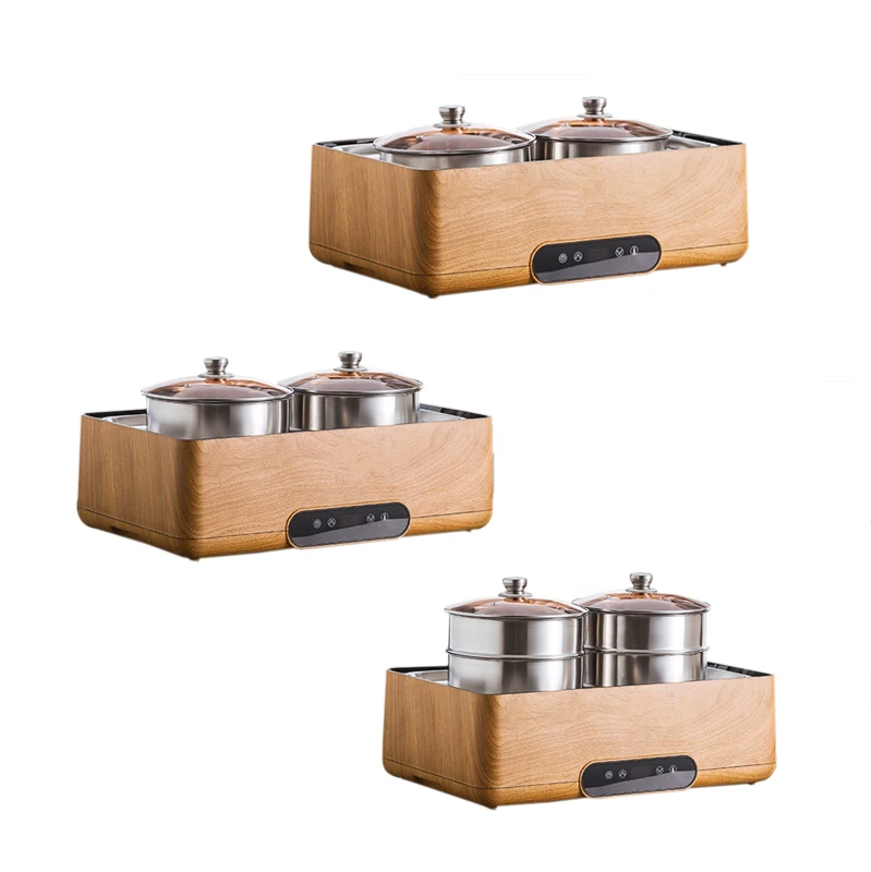 Electric Food Warmer New Product Chafing Dish With Hydraulic Cover Wood Grain Serving Dish For Party
Electric Food Warmer New Product Chafing Dish With Hydraulic Cover Wood Grain Serving Dish For Party