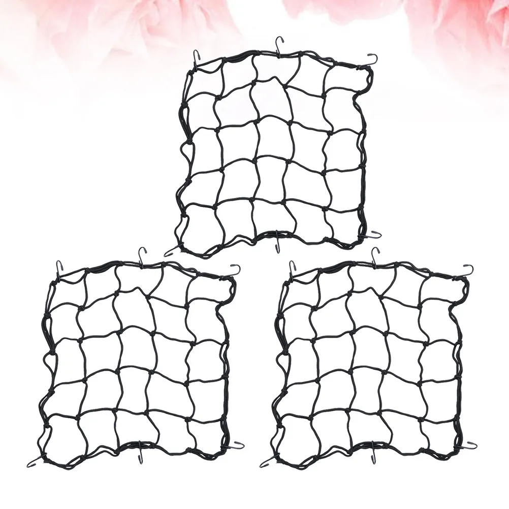 3Pcs Bike Luggage Elastic Rubber Net Hooks High Resilience Cargo Rack Storage Mesh Pocket Black for Travel Motorbike Car
3Pcs Bike Luggage Elastic Rubber Net Hooks High Resilience Cargo Rack Storage Mesh Pocket Black for Travel Motorbike Car