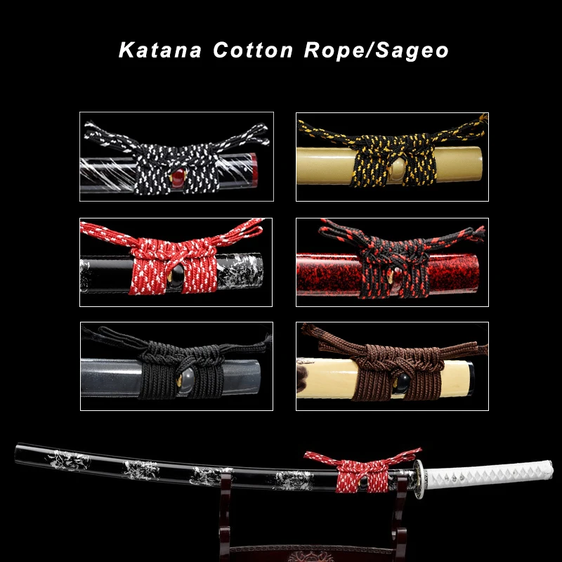 Quality Cotton Katana Sageo,Wooden Sheath Binding Rope,Hand Knitting,2.5M/pc
Quality Cotton Katana Sageo,Wooden Sheath Binding Rope,Hand Knitting,2.5M/pc