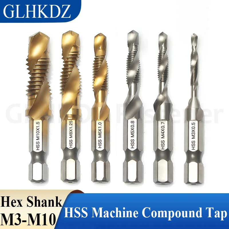 M3-M10 High Speed Steel Composite Tap Drill and Tap Integrated Machine Compound Tap Open and Chamfer Tool Metric Tap Drill Bit
M3-M10 High Speed Steel Composite Tap Drill and Tap Integrated Machine Compound Tap Open and Chamfer Tool Metric Tap Drill Bit