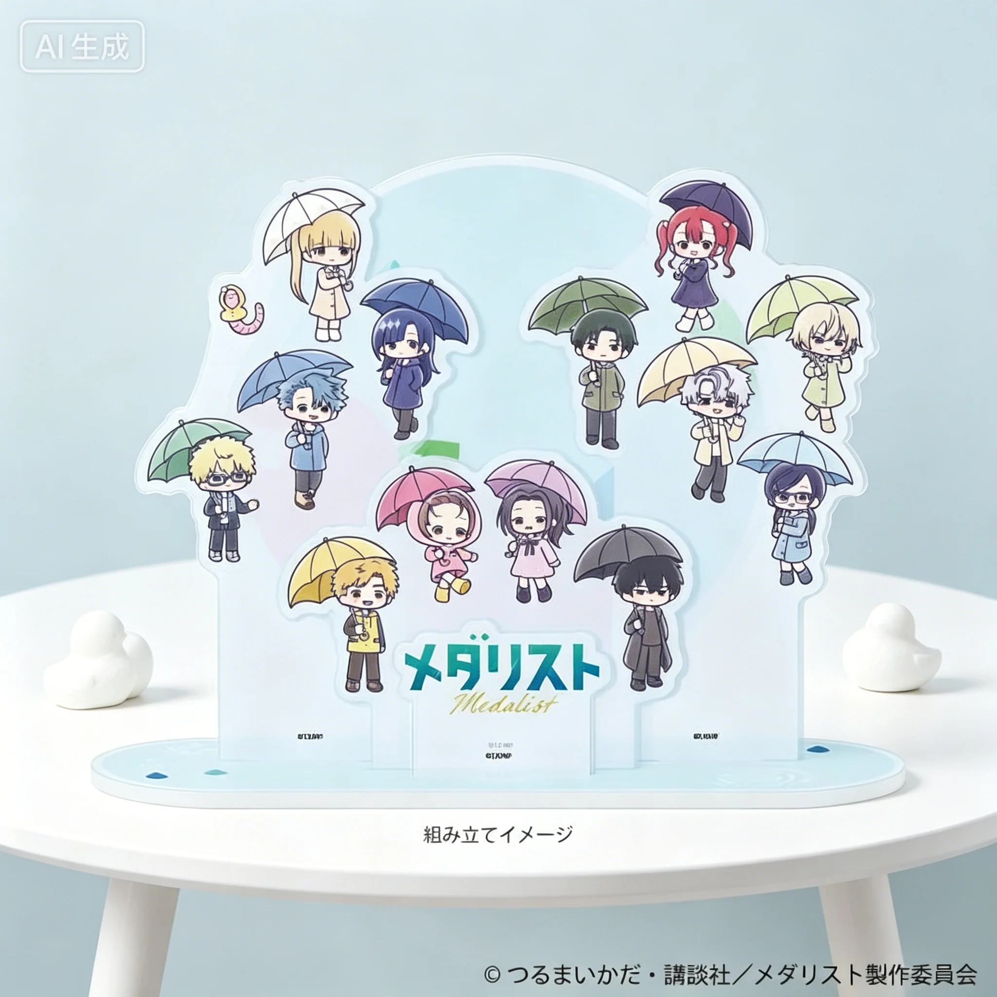 TV animation Medalist Rainy Day Ver Q-style Group photo style Acrylic Stand Model Plate Keychains Bedroom decoration Fans Gifts
TV animation Medalist Rainy Day Ver Q-style Group photo style Acrylic Stand Model Plate Keychains Bedroom decoration Fans Gifts