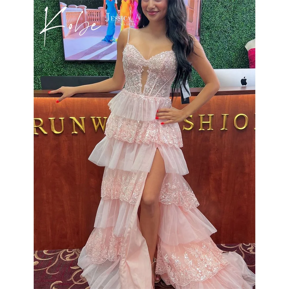 Kobe Pink A-Line Prom Dresses Spaghetti Strap Sleeveless Customized فساتين سهرات Court Train Chic vestido de gala noche mujer
Kobe Pink A-Line Prom Dresses Spaghetti Strap Sleeveless Customized فساتين سهرات Court Train Chic vestido de gala noche mujer