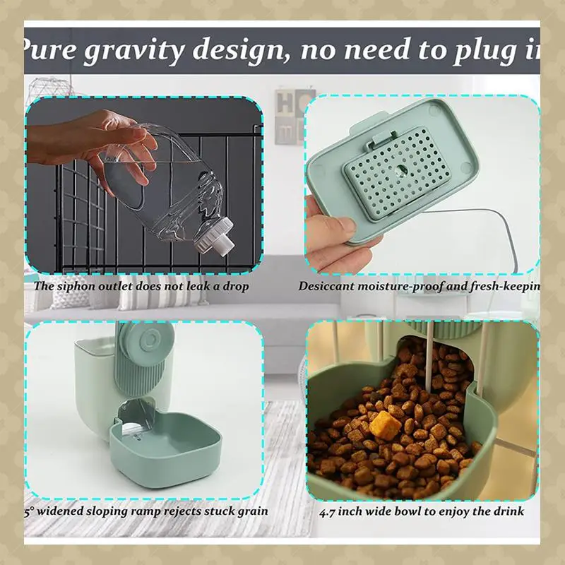 AB45 2X Подвесной автоматический диспенсер для корма для домашних животных, автоматическая гравитационная кормушка для домашних животных и набор поилок
AB45 2X Подвесной автоматический диспенсер для корма для домашних животных, автоматическая гравитационная кормушка для домашних животных и набор поилок