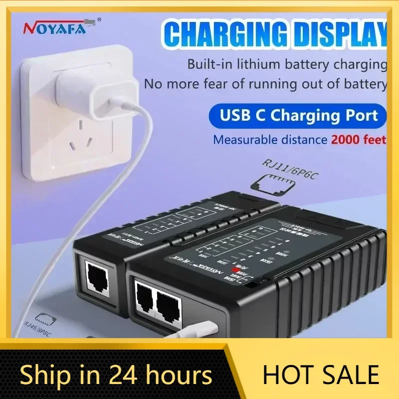 NOYAFA NF-468CS Network Cable Tester for RJ45 RJ11 Test STP UTP Single Head Cable Checker Continuity Test LAN Cable Test Tool
NOYAFA NF-468CS Network Cable Tester for RJ45 RJ11 Test STP UTP Single Head Cable Checker Continuity Test LAN Cable Test Tool
