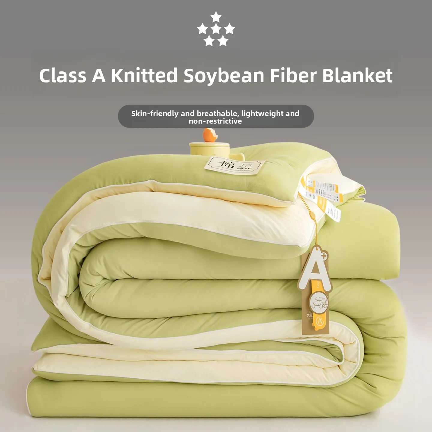 Winter Thickened Soybean Fiber Quilt Set Full Set 200x230cm Skin-friendly Breathable Knitted Polyester Fiber Bedding
Winter Thickened Soybean Fiber Quilt Set Full Set 200x230cm Skin-friendly Breathable Knitted Polyester Fiber Bedding