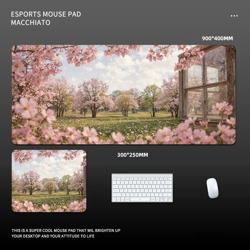 Spring Cherry Blossom Large Mouse Pad Pink Floral Landscape Desk Mat Anti-Slip Rubber Keyboard Pad for Office PC Accessories
Spring Cherry Blossom Large Mouse Pad Pink Floral Landscape Desk Mat Anti-Slip Rubber Keyboard Pad for Office PC Accessories