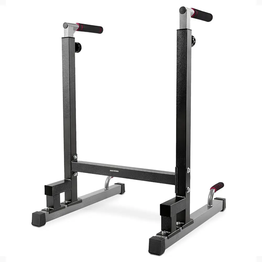 Steel Frame Dip Station Adjustable Height 500 Pound Weight Capacity Upper Body Workout Home Gym Equipment For Triceps Push Pull Ups Leg Raises Bench Press
Steel Frame Dip Station Adjustable Height 500 Pound Weight Capacity Upper Body Workout Home Gym Equipment For Triceps Push Pull Ups Leg Raises Bench Press