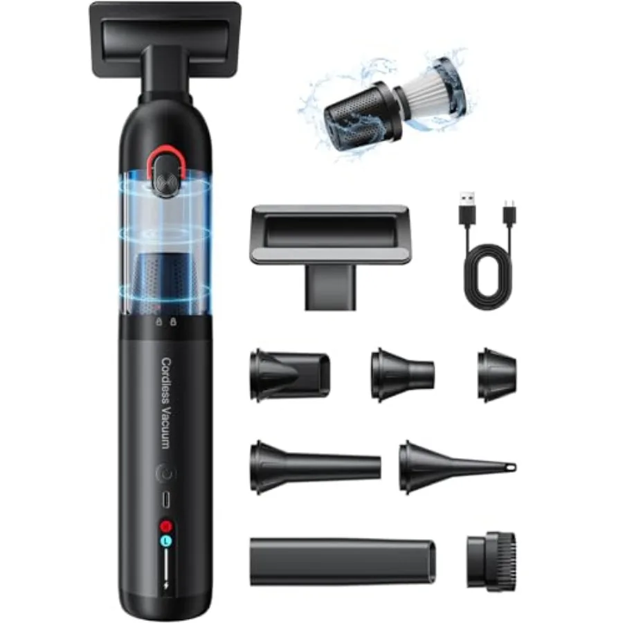 Handheld Car Vacuum Portable Cordless, Hand held Vacuum Cleaner with 21000 Pa Suction Power Mini Air Duster Vacuum for Car Clea
Handheld Car Vacuum Portable Cordless, Hand held Vacuum Cleaner with 21000 Pa Suction Power Mini Air Duster Vacuum for Car Clea