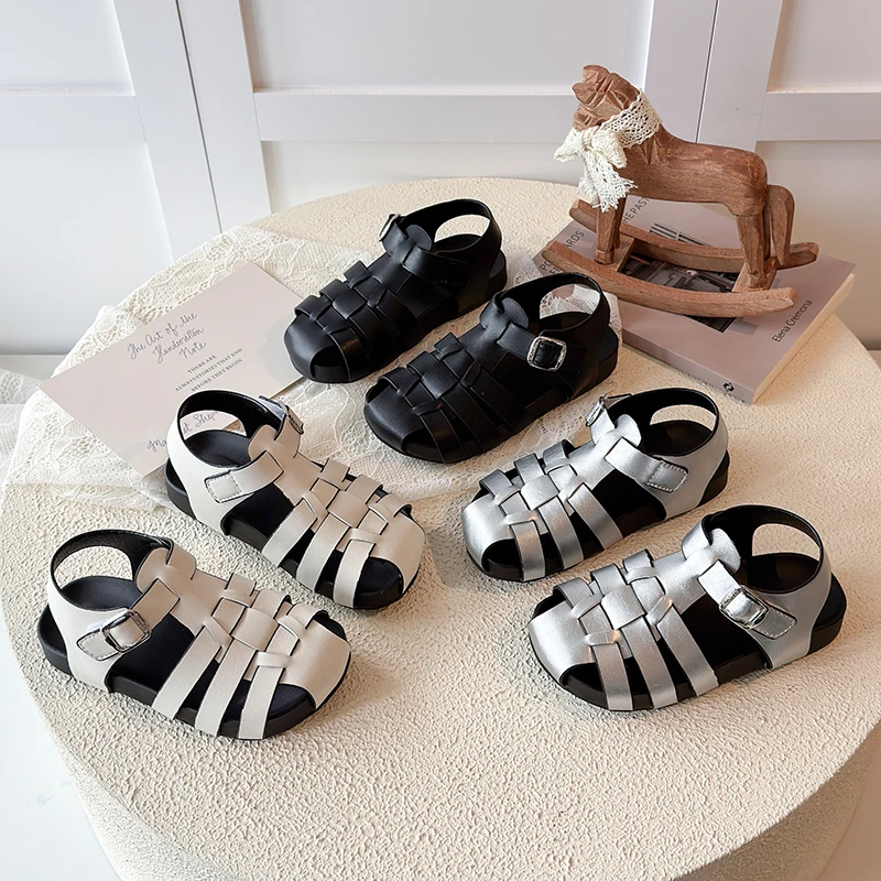 Boys Girls Woven Leather Sandals Kids Summer Flat Beach Shoes Casual Comfortable Soft Sole Childrens Fashion Sandals for Toddler
Boys Girls Woven Leather Sandals Kids Summer Flat Beach Shoes Casual Comfortable Soft Sole Childrens Fashion Sandals for Toddler