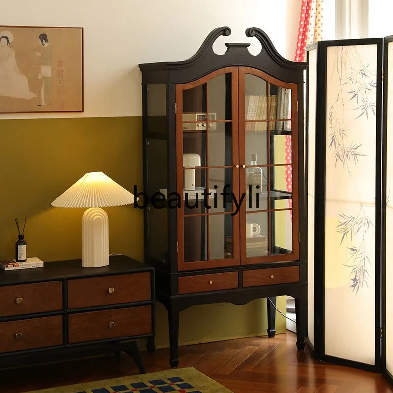 American Style All Solid Wood Vintage Wine Cabinet Solid Wood Shanghai Style Display Wall-Mounted Bookshelf Simple
American Style All Solid Wood Vintage Wine Cabinet Solid Wood Shanghai Style Display Wall-Mounted Bookshelf Simple