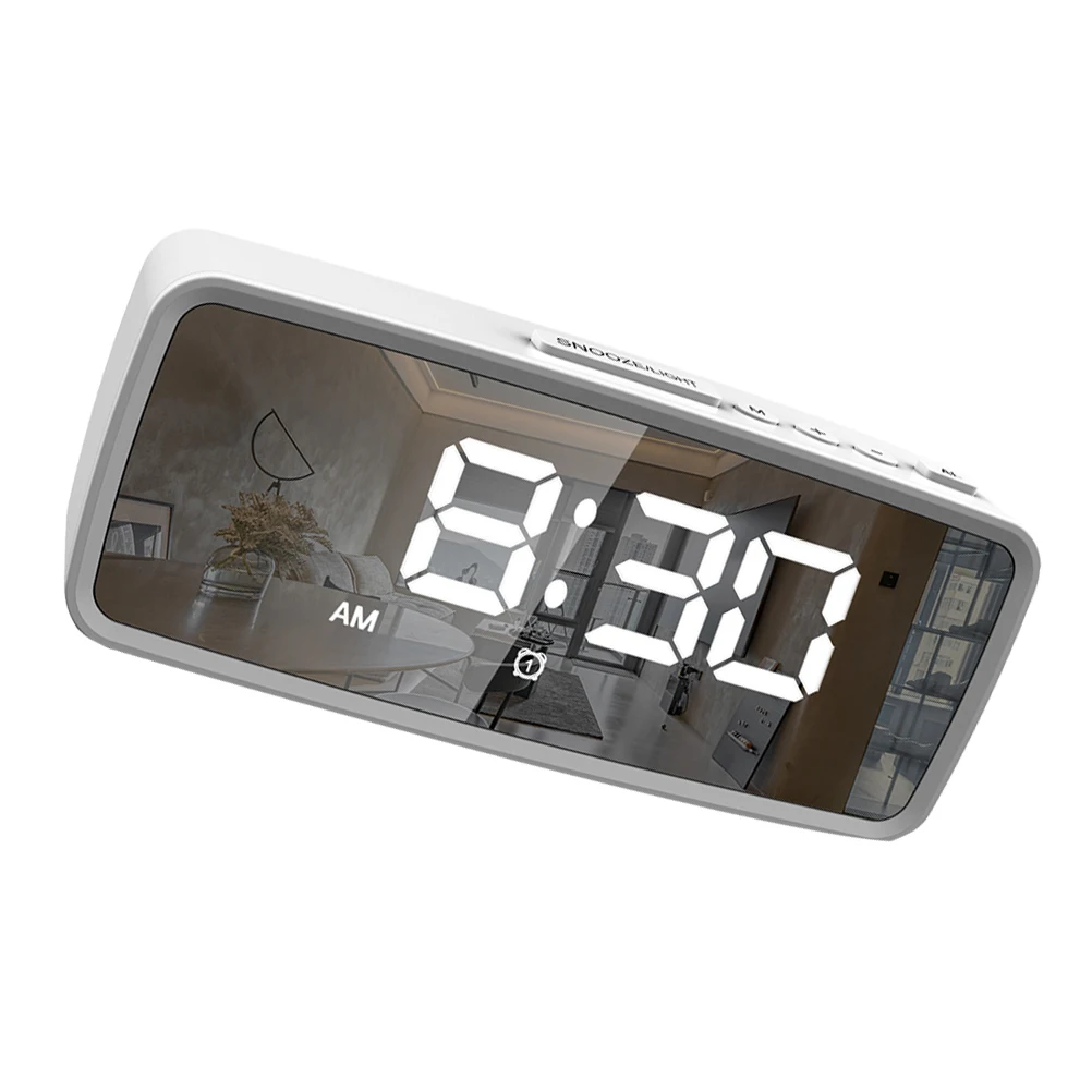 Digital Alarm Clock LED Electronic Bedroom Travel Small Toddler Clock Mirror Surface Stable Base Clear
Digital Alarm Clock LED Electronic Bedroom Travel Small Toddler Clock Mirror Surface Stable Base Clear