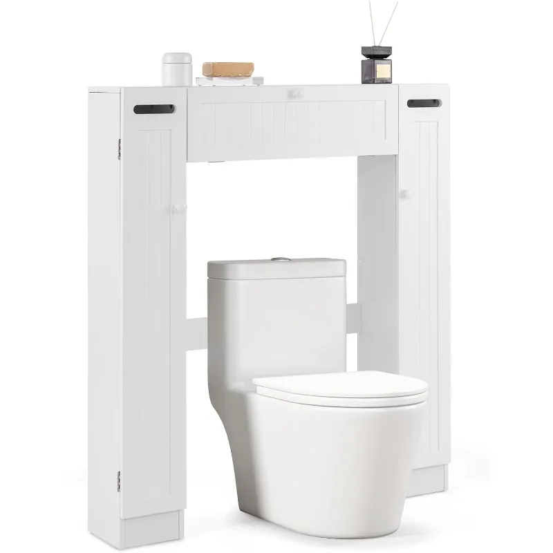 Over-The-Toilet Storage Cabinet - Freestanding Toilet Organizer with Doors, Adjustable Shelves & Toilet Paper Holders
Over-The-Toilet Storage Cabinet - Freestanding Toilet Organizer with Doors, Adjustable Shelves & Toilet Paper Holders