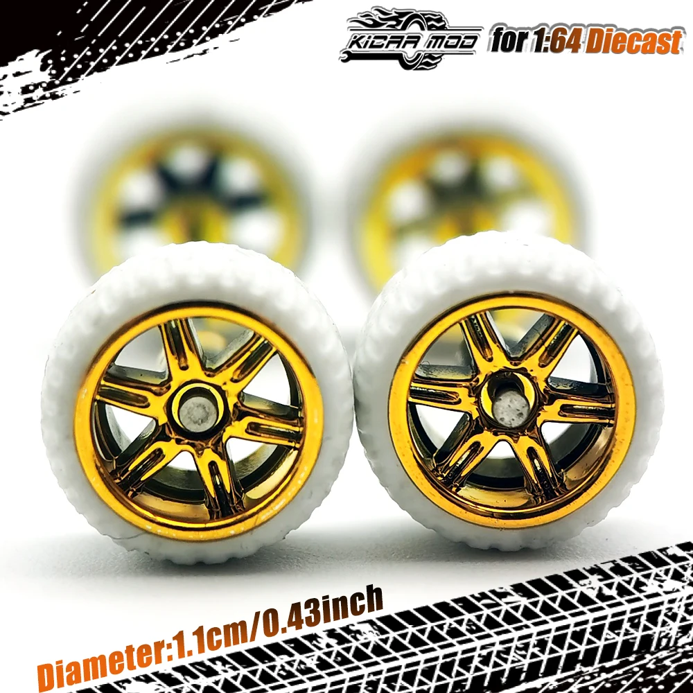 1/64 Model Car Wheels with Rubber Tires White Tires Refitting Parts for Diecast Vehicle Hot Wheels Matchbox Tomica D:11mm 1 Set
1/64 Model Car Wheels with Rubber Tires White Tires Refitting Parts for Diecast Vehicle Hot Wheels Matchbox Tomica D:11mm 1 Set