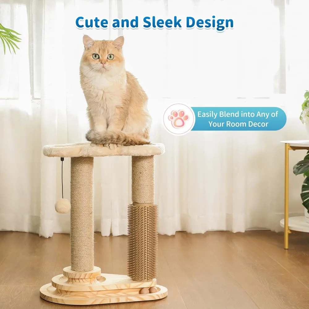 Cat Scratching Post, Cat Self Groomer for Indoor Cats, Cloud Soft Perch for Rest, 17.5" Tall Natural Sisal Scratcher Cat Groomin
Cat Scratching Post, Cat Self Groomer for Indoor Cats, Cloud Soft Perch for Rest, 17.5" Tall Natural Sisal Scratcher Cat Groomin