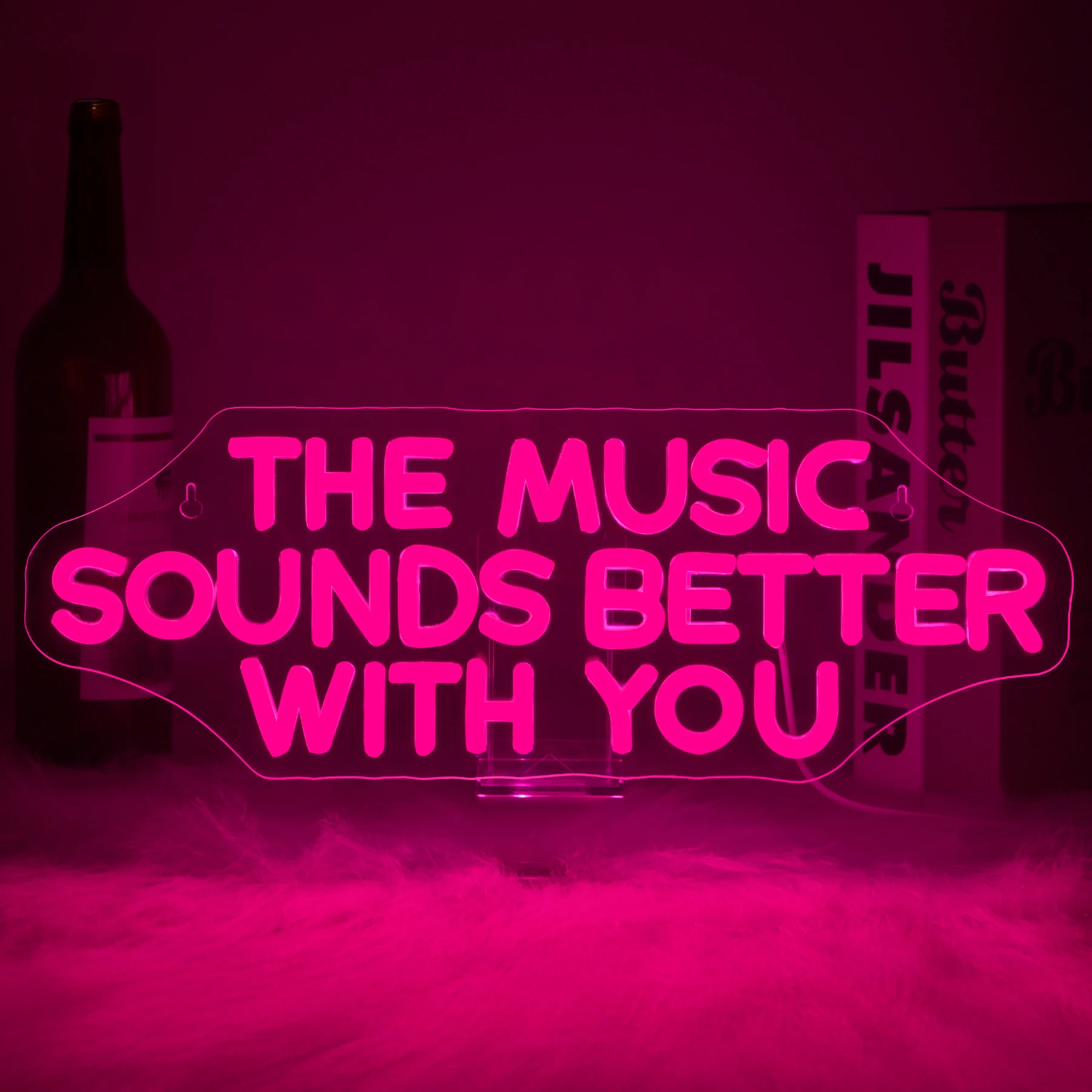 Neon Sign The Music Sounds Better With You Pink Led Neon Light USB Powered Custom Neon Lights Music Wall Room Decor
Neon Sign The Music Sounds Better With You Pink Led Neon Light USB Powered Custom Neon Lights Music Wall Room Decor