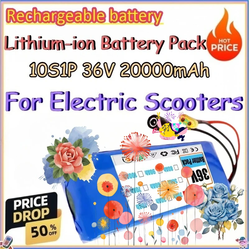 10S1P 36V 20000mAh Lithium-ion Battery Pack for Electric Scooters 18650 Lithium-ion Rechargeable Battery Pack
10S1P 36V 20000mAh Lithium-ion Battery Pack for Electric Scooters 18650 Lithium-ion Rechargeable Battery Pack