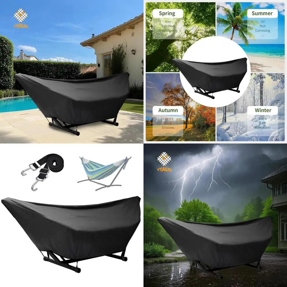 Waterproof 10-15FT Outdoor Hammock Cover with Elastic Ropes, Adjustable Buckle, Zippered, 420D Oxford for Garden, Patio, Beach U
Waterproof 10-15FT Outdoor Hammock Cover with Elastic Ropes, Adjustable Buckle, Zippered, 420D Oxford for Garden, Patio, Beach U