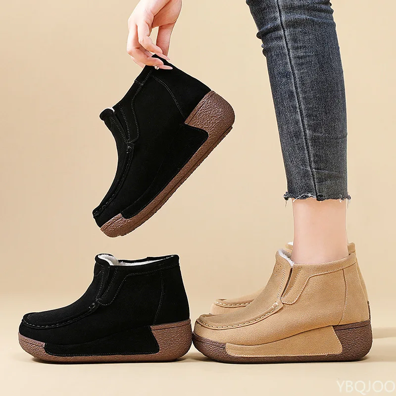 Casual comfortable snow boots women's new winter thick warm short boots fashionable versatile anti slip women flat shoes
Casual comfortable snow boots women's new winter thick warm short boots fashionable versatile anti slip women flat shoes
