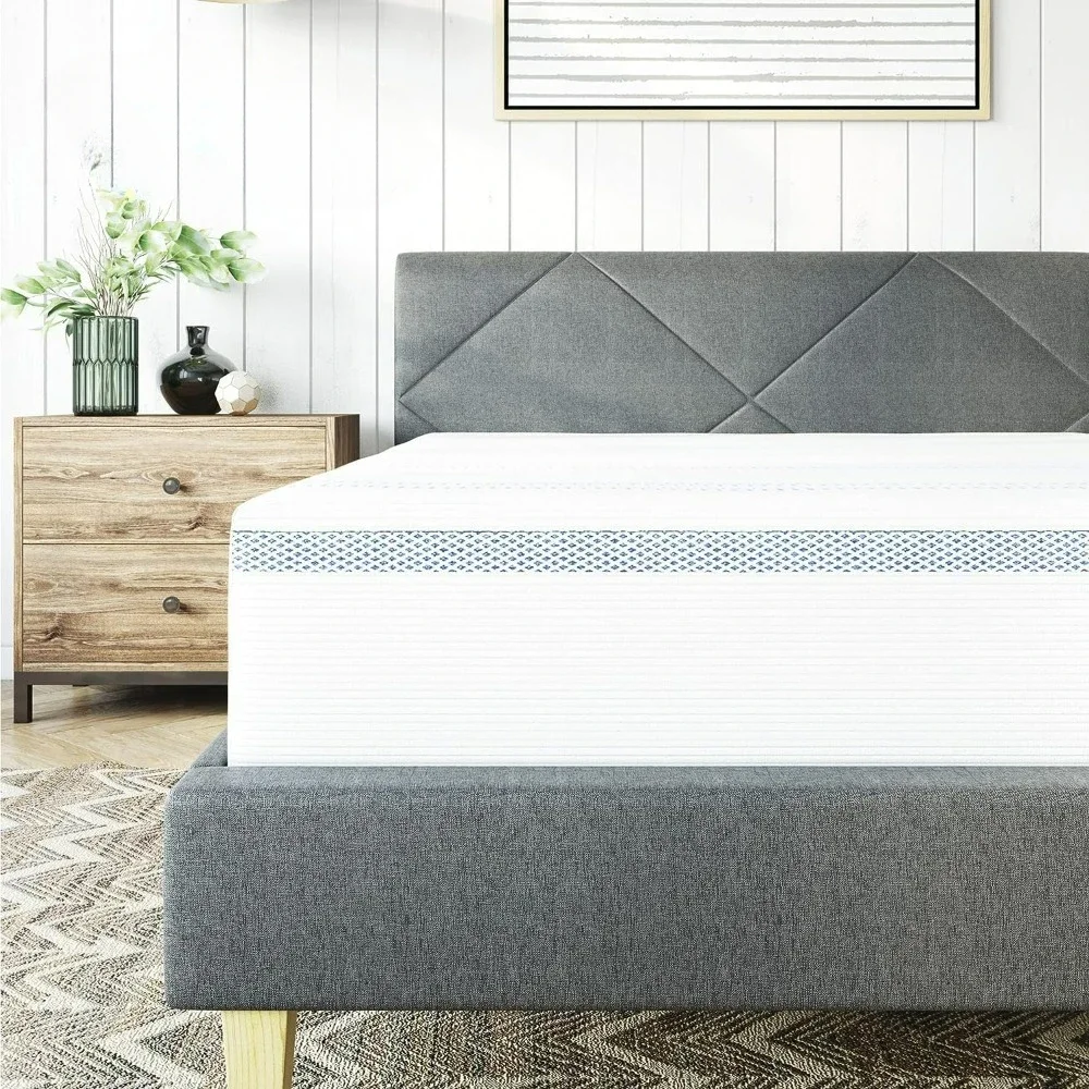 12inch Memory Foam Mattress, CertiPUR-US Certified Bed-in-a-Box, White, Mattress with Gel Foam
12inch Memory Foam Mattress, CertiPUR-US Certified Bed-in-a-Box, White, Mattress with Gel Foam