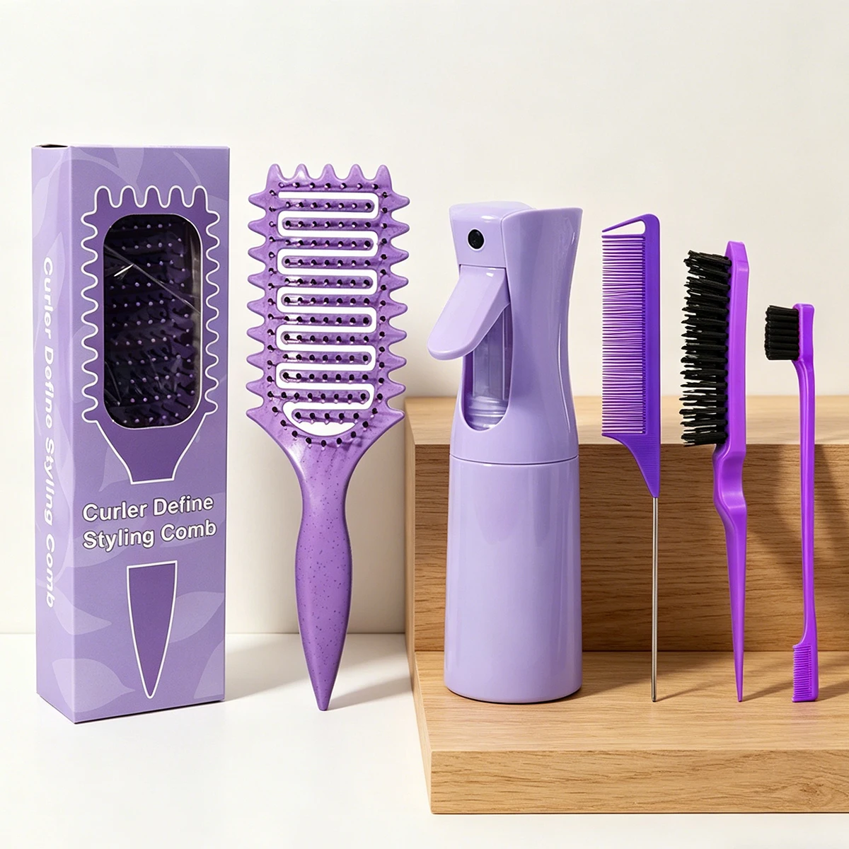 5PCS hair styling suit,hair barber brush and comb,with spray bottle and hollow ventilation hair brush,Special for real hair wigs
5PCS hair styling suit,hair barber brush and comb,with spray bottle and hollow ventilation hair brush,Special for real hair wigs