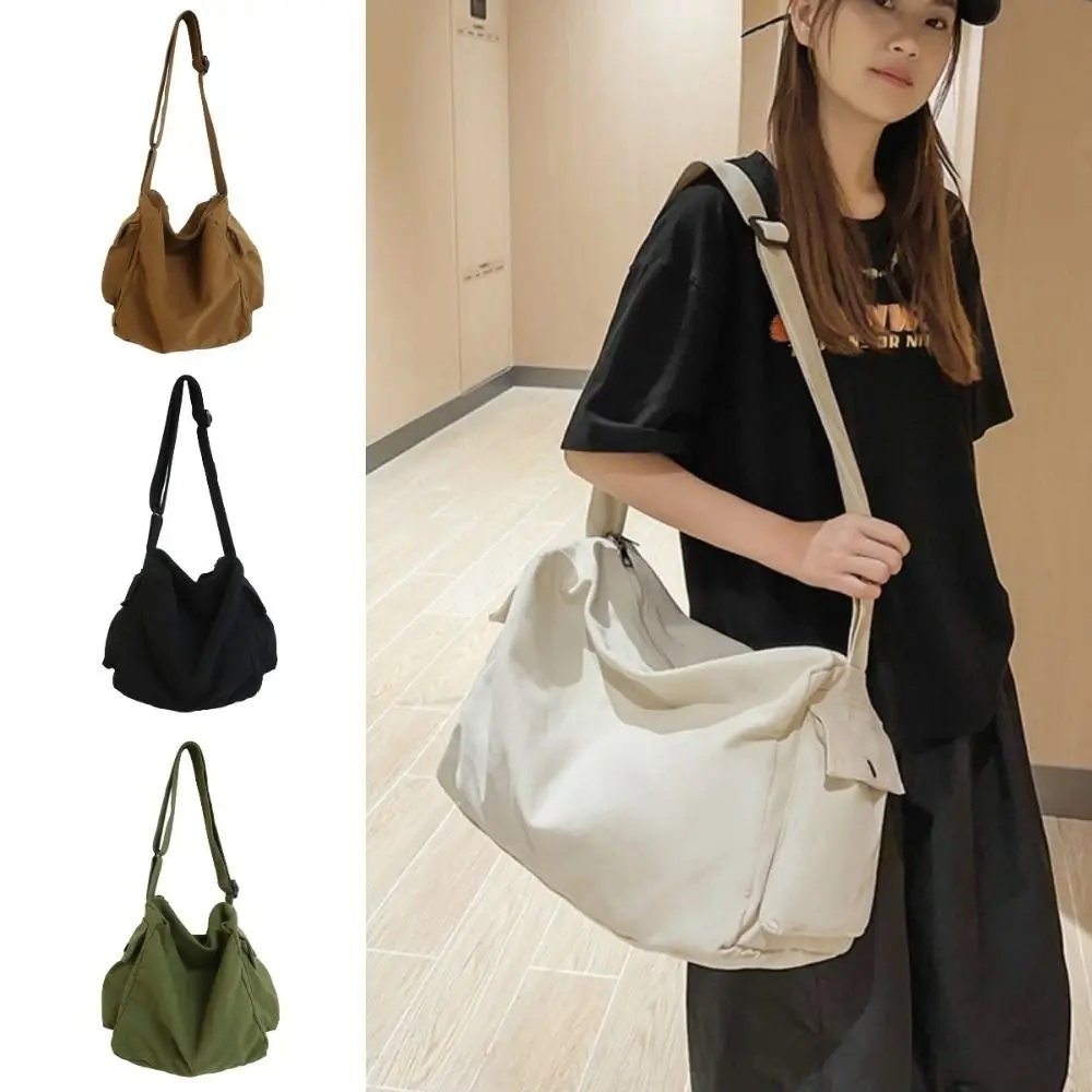 Harajuku Style Canvas Shoulder Crossbody Bags Large Capacity Commuting Casual Streetwear Shoulder Bag Zipper Portable Men Bag
Harajuku Style Canvas Shoulder Crossbody Bags Large Capacity Commuting Casual Streetwear Shoulder Bag Zipper Portable Men Bag