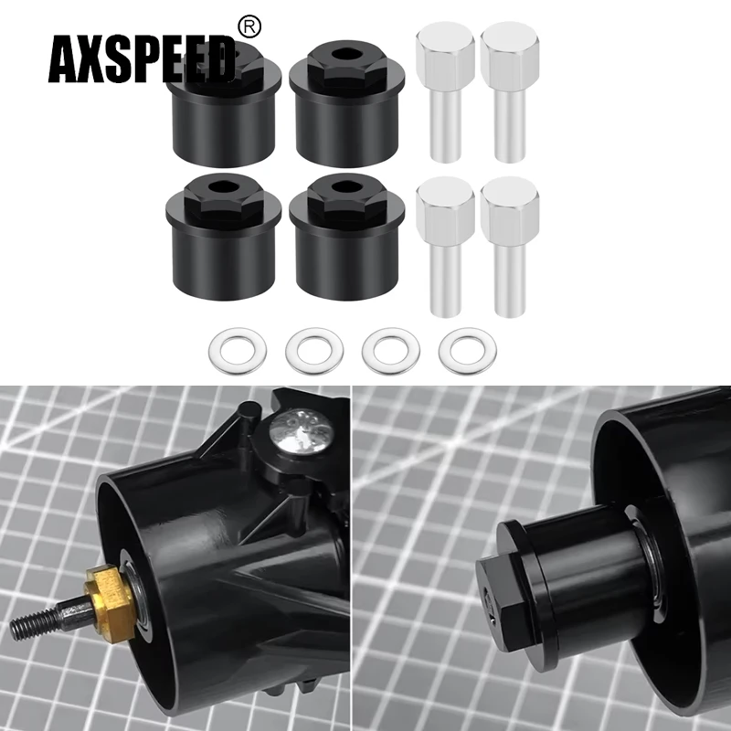 AXSPEED Aluminum Alloy +15MM Wheel Hub Drive Adaptor Widening front wheel for 1/10 RC Car TAMIYA Clod buster Extension Parts
AXSPEED Aluminum Alloy +15MM Wheel Hub Drive Adaptor Widening front wheel for 1/10 RC Car TAMIYA Clod buster Extension Parts