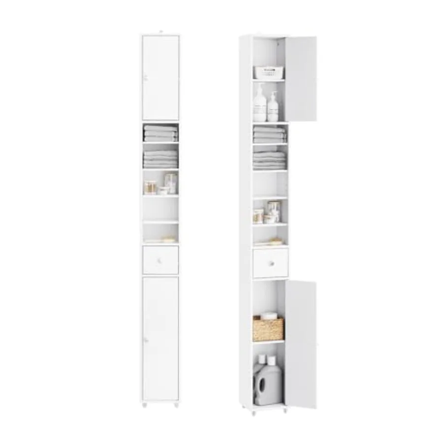 Bathroom Narrow Storage Cabinet Skinny Tall Unit with Adjustable Shelves Slender Bathroom Organizers and Storage Anti-Tipping F
Bathroom Narrow Storage Cabinet Skinny Tall Unit with Adjustable Shelves Slender Bathroom Organizers and Storage Anti-Tipping F