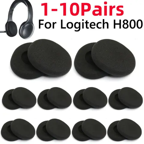 1-10 paia di cuscinetti auricolari in spugna di ricambio per cuffie wireless Logitech H800 cuscinetti auricolari in schiuma