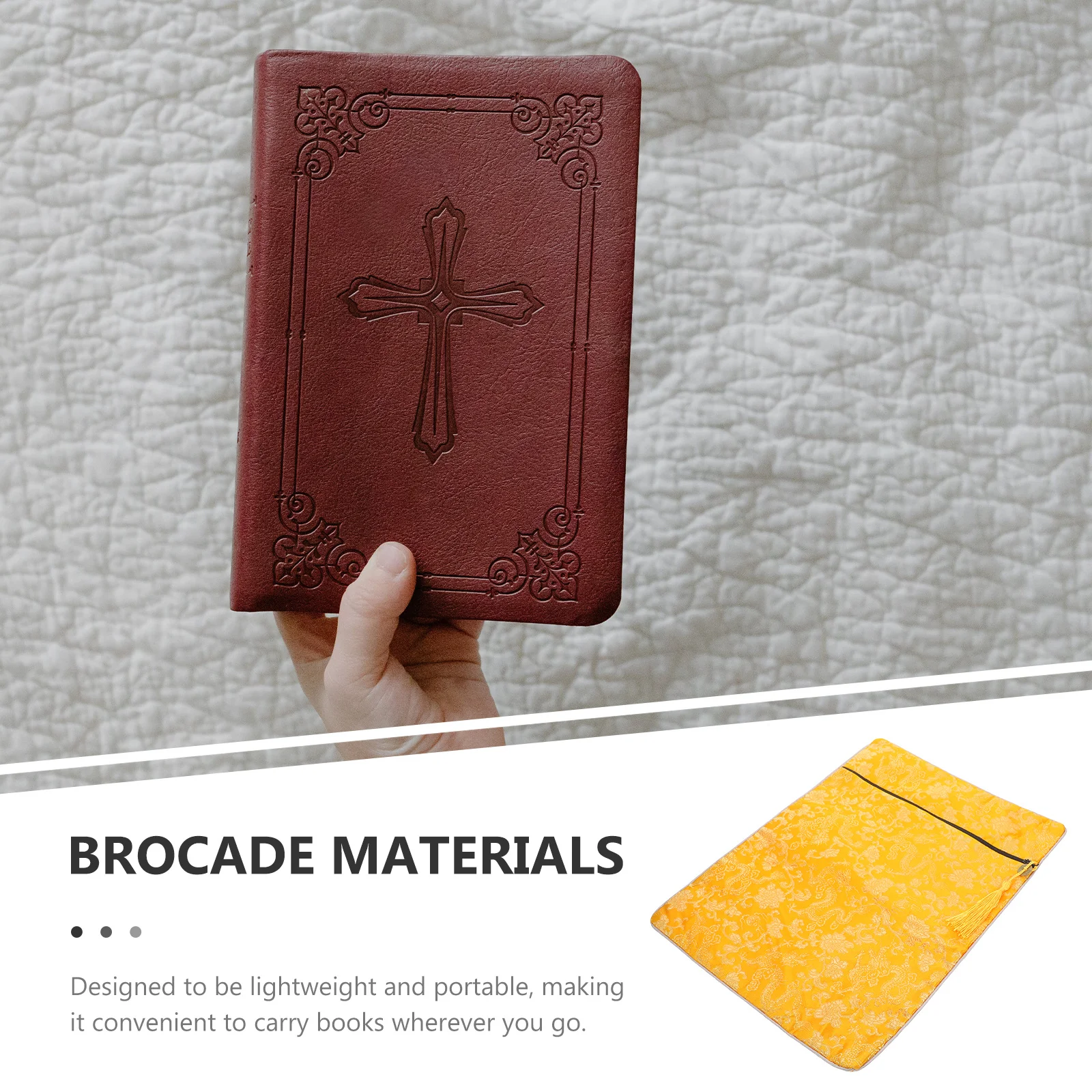 Elegant Brocade Bible Book Books from Damage Portable Document Organizer for Women Bible Covers Notebook Case
Elegant Brocade Bible Book Books from Damage Portable Document Organizer for Women Bible Covers Notebook Case