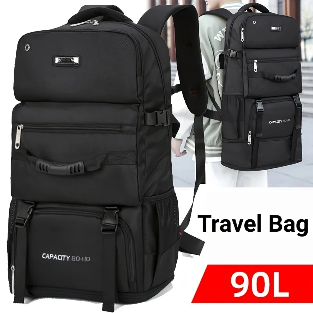 Backpack for Men, 90-Liter Super Large Capacity Backpack, Travel Bag, Casual Outdoor Off-Road Camping Sports Business Trip Luggage, Mountaineering Bag, School Bag
Backpack for Men, 90-Liter Super Large Capacity Backpack, Travel Bag, Casual Outdoor Off-Road Camping Sports Business Trip Luggage, Mountaineering Bag, School Bag