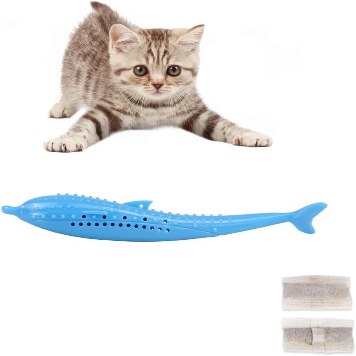 Durable and Soft Silicone Cat Chew Toys for Healthy Teeth - Catnip Toy Included - Easy to Clean and Resistant to Biting - Fish-S
Durable and Soft Silicone Cat Chew Toys for Healthy Teeth - Catnip Toy Included - Easy to Clean and Resistant to Biting - Fish-S