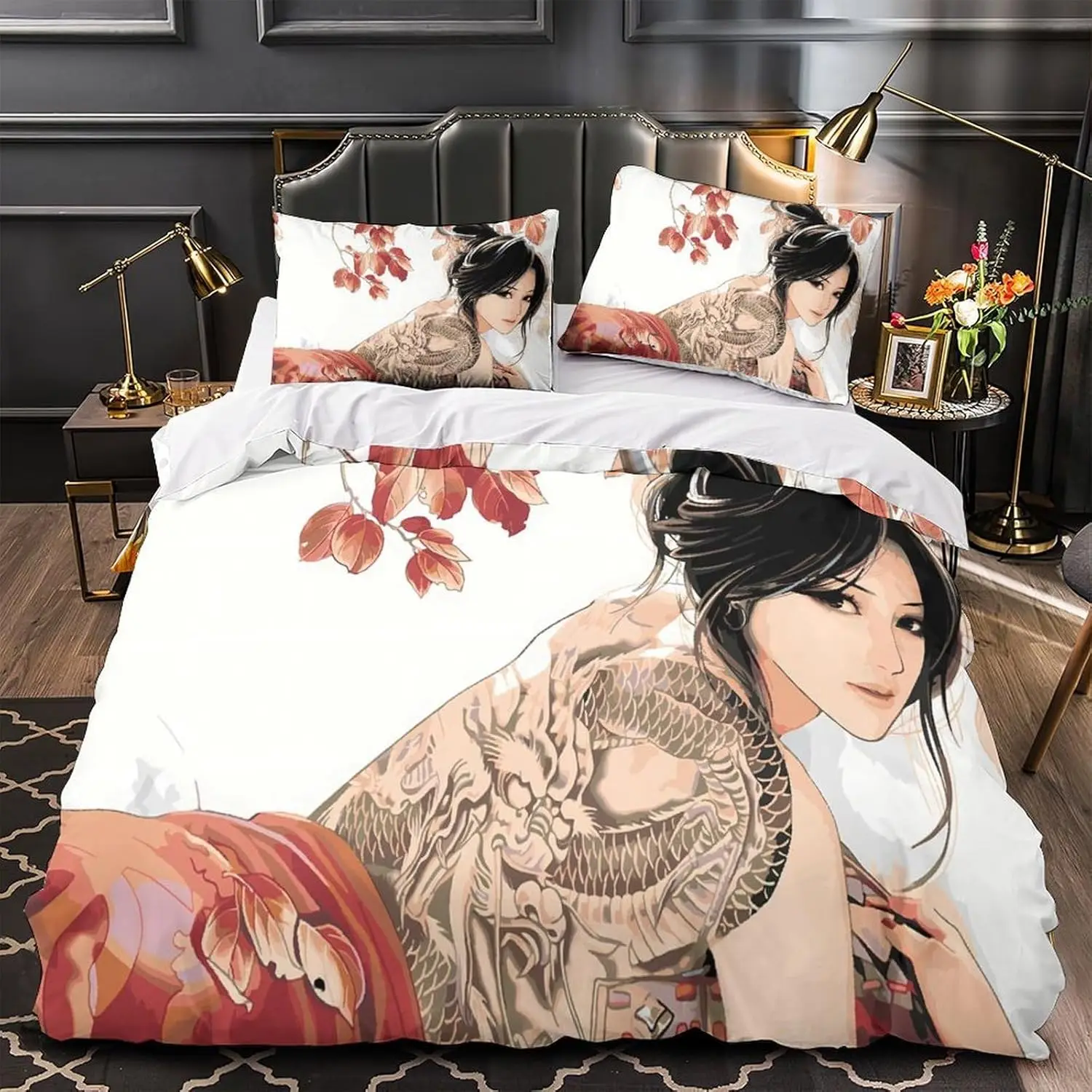 Woman With Tattoo Comforter Cover 135x200cm With 1 Pillowcase Artistic Anime Duvet Cover 3D Print Bedding Set
Woman With Tattoo Comforter Cover 135x200cm With 1 Pillowcase Artistic Anime Duvet Cover 3D Print Bedding Set