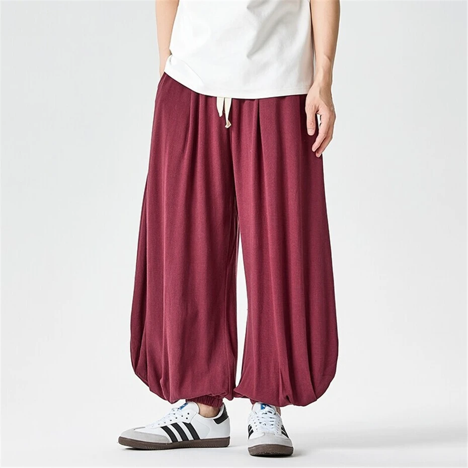 Large Size Summer Thin Trousers Mens Vintage Cotton Linen Lantern Pants Men Japan Style Harajuku Baggy Casual Pants Male
Large Size Summer Thin Trousers Mens Vintage Cotton Linen Lantern Pants Men Japan Style Harajuku Baggy Casual Pants Male
