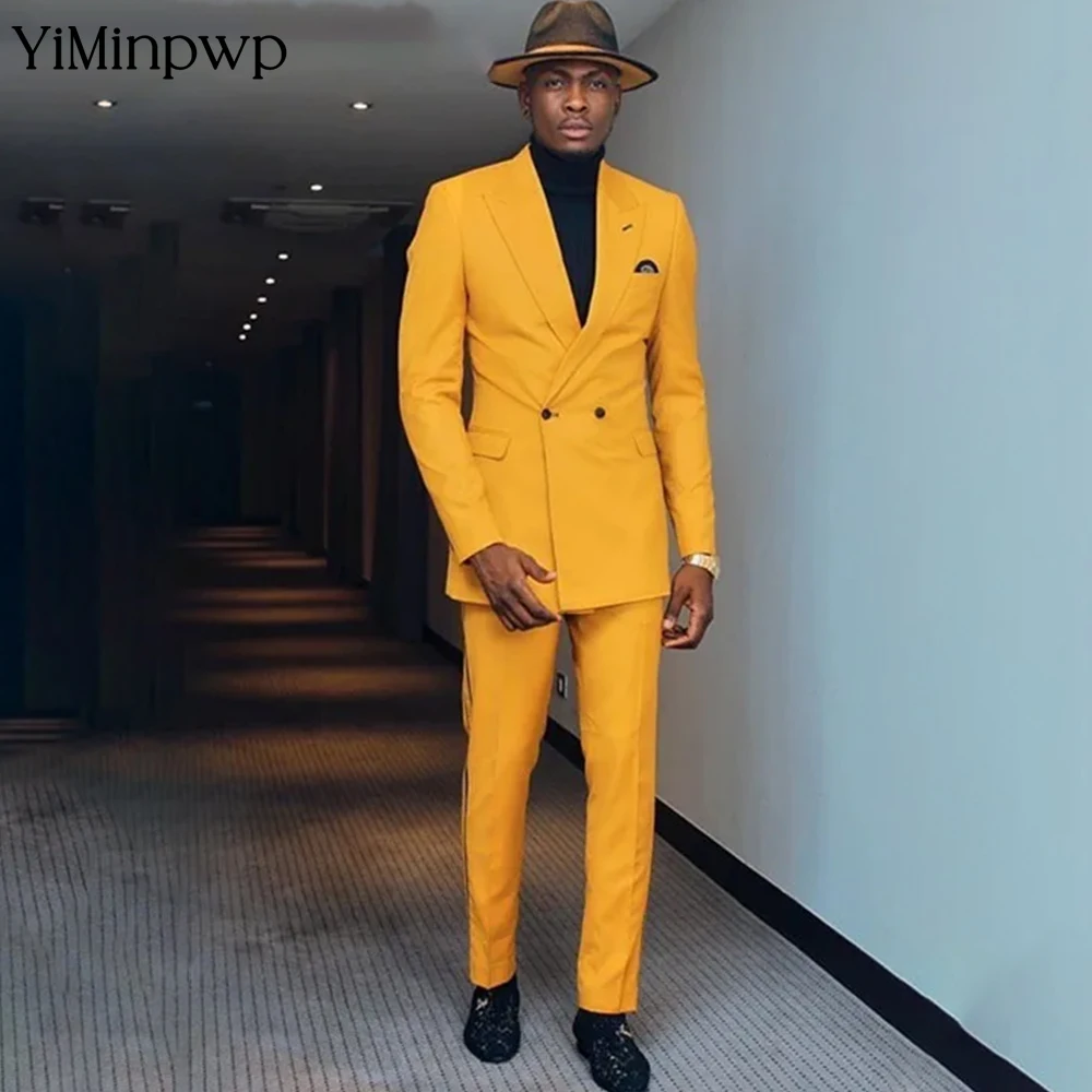 Yellow Men Suits Slim Fit Single Breasted Banquet Wedding Groom Tuxedos Business Casual 2 Piece Suits Set (Jacket+Pants)
Yellow Men Suits Slim Fit Single Breasted Banquet Wedding Groom Tuxedos Business Casual 2 Piece Suits Set (Jacket+Pants)