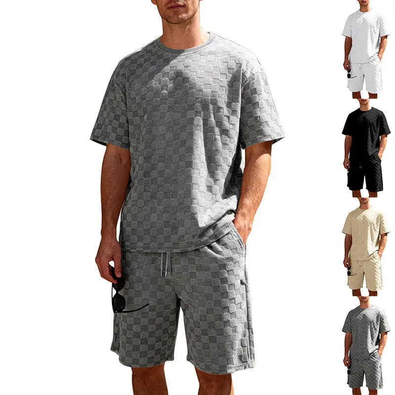 New Summer Heavyweight Men's Casual High Street Embroidered Chess Board Loose Short Sleeve Shorts Set Youth T-Shirt Shorts
New Summer Heavyweight Men's Casual High Street Embroidered Chess Board Loose Short Sleeve Shorts Set Youth T-Shirt Shorts
