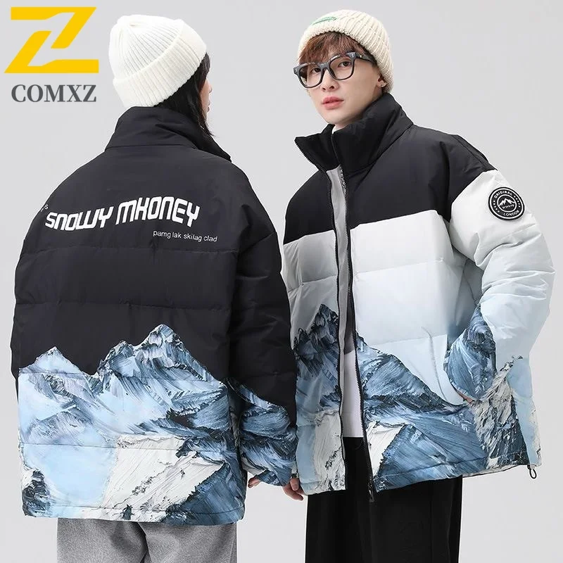 Мужская пуховая куртка, осенне-зимняя модная утолщенная ветрозащитная куртка с цветными блоками, уличное дорожное пальто с капюшоном, одежда для пар, хлебная одежда
Мужская пуховая куртка, осенне-зимняя модная утолщенная ветрозащитная куртка с цветными блоками, уличное дорожное пальто с капюшоном, одежда для пар, хлебная одежда