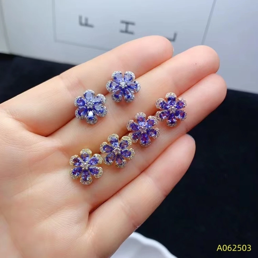 KJJEAXCMY Fine Jewelry Natural Tanzanite Women's Earrings S925 Pure Silver Exquisite Inlaid High Clarity Gems Support Testing
KJJEAXCMY Fine Jewelry Natural Tanzanite Women's Earrings S925 Pure Silver Exquisite Inlaid High Clarity Gems Support Testing