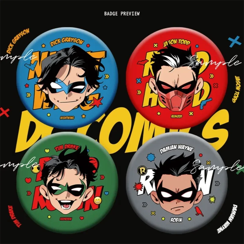 Anime Jason Todd Dick Tim Damian Cosplay Badge Brooch Figure Lapel Pins Clothes Bag Backpack Fashion Collection Accessories Prop
Anime Jason Todd Dick Tim Damian Cosplay Badge Brooch Figure Lapel Pins Clothes Bag Backpack Fashion Collection Accessories Prop
