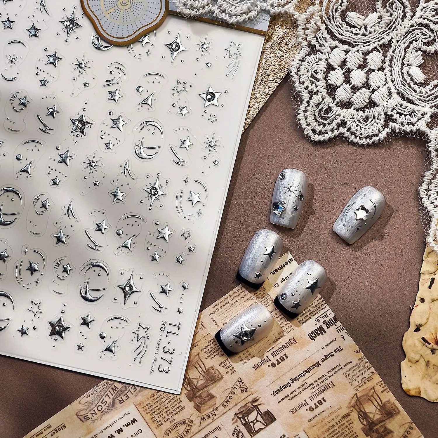 Cool Cosmic Silver Star Nail Art Stickers Premium Star Ray Meteor Shower Self Adhesive High Quality Glossy Finish
Cool Cosmic Silver Star Nail Art Stickers Premium Star Ray Meteor Shower Self Adhesive High Quality Glossy Finish