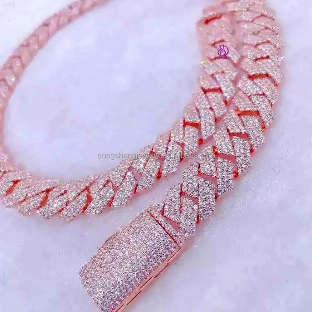 Hip Hop Jewelry 18mm 20mm Miami Silver Necklace Plating Rose Gold Iced Out Diamond Vvs Moissanite Cuban Link Chain
Hip Hop Jewelry 18mm 20mm Miami Silver Necklace Plating Rose Gold Iced Out Diamond Vvs Moissanite Cuban Link Chain