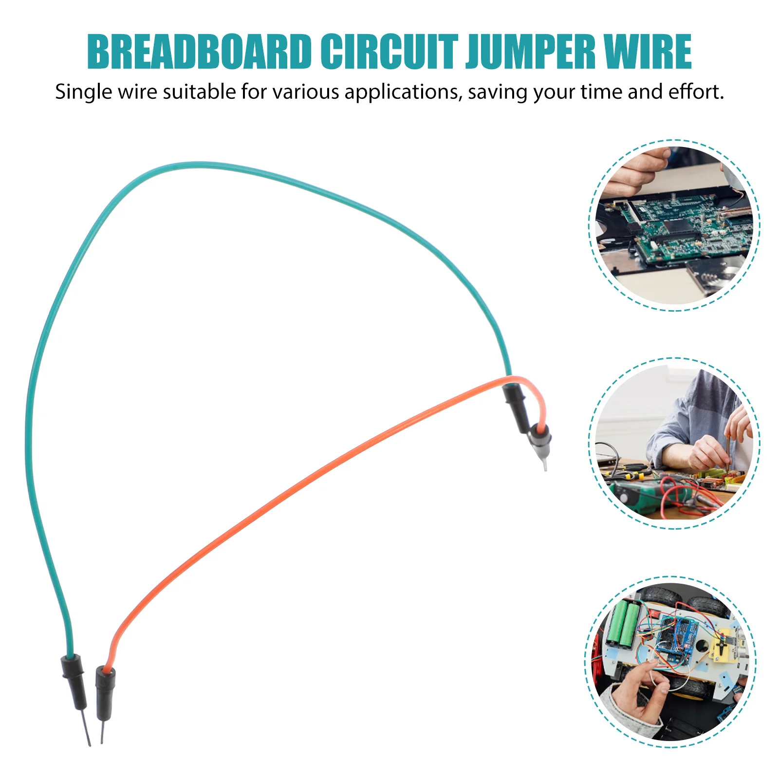 2 Bundles Breadboard Jumper Wire Kit for Circuit Prototyping Reusable Easy Connect Male Female Pin Assorted Wire Set
2 Bundles Breadboard Jumper Wire Kit for Circuit Prototyping Reusable Easy Connect Male Female Pin Assorted Wire Set